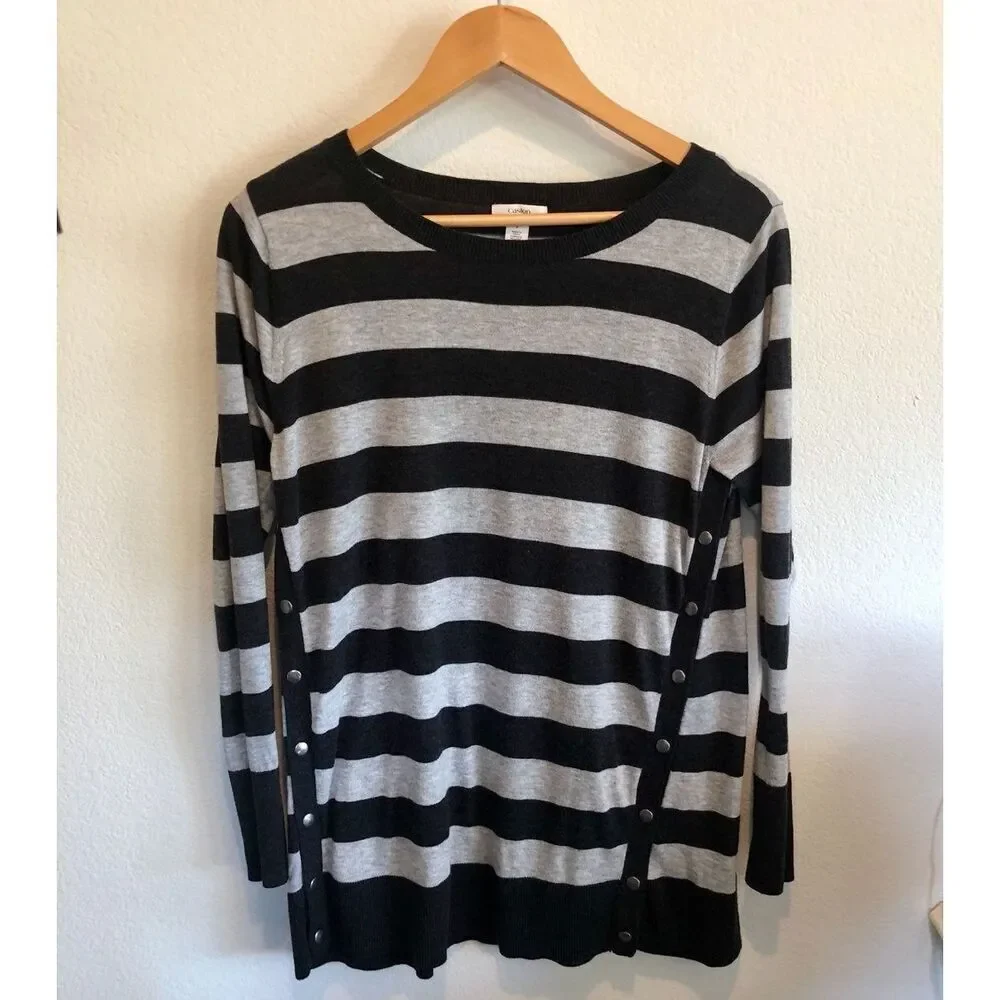 Nordstrom Grey Stripe Sweater